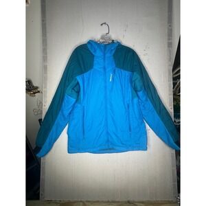 Deplacer Light Blue Winter Puffer Jacket Coat | Tagged Size: L